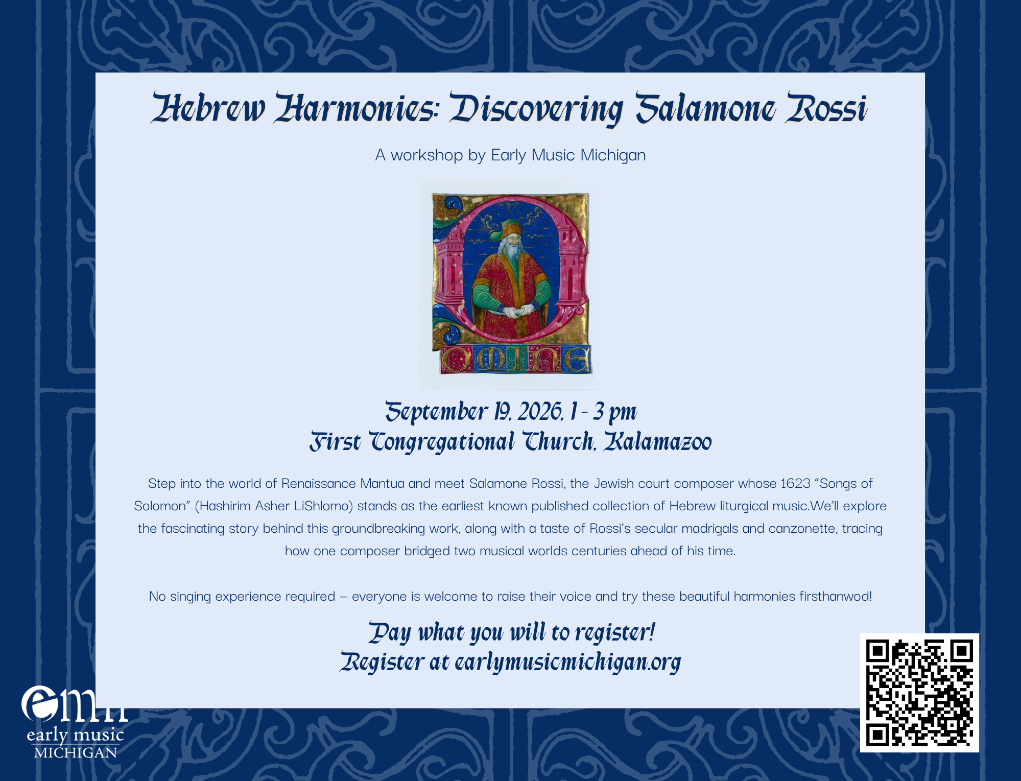Hebrew Harmonies: Discovering Salamone Rossi