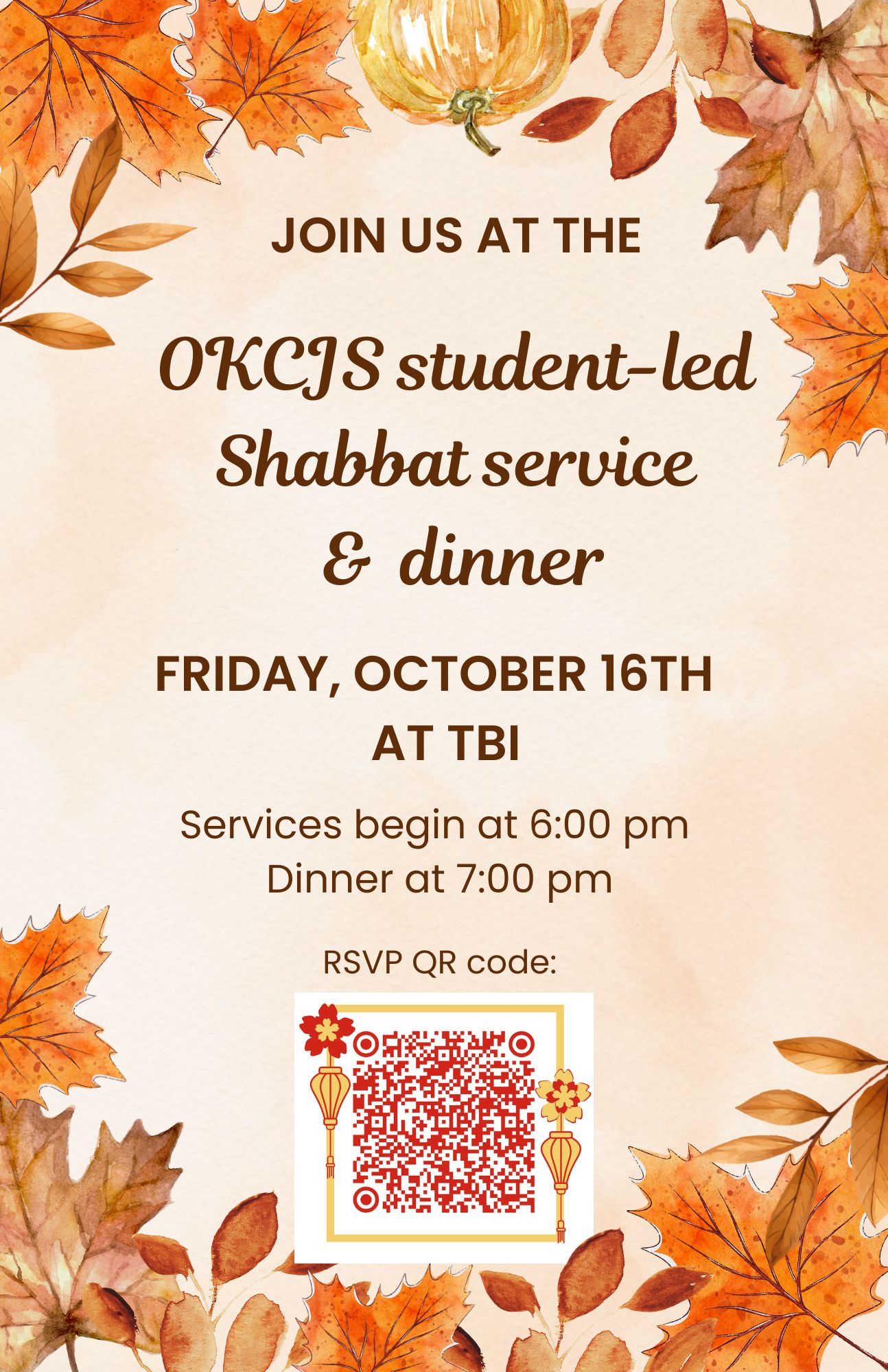 OKCJS Student-Led Shabbat Services