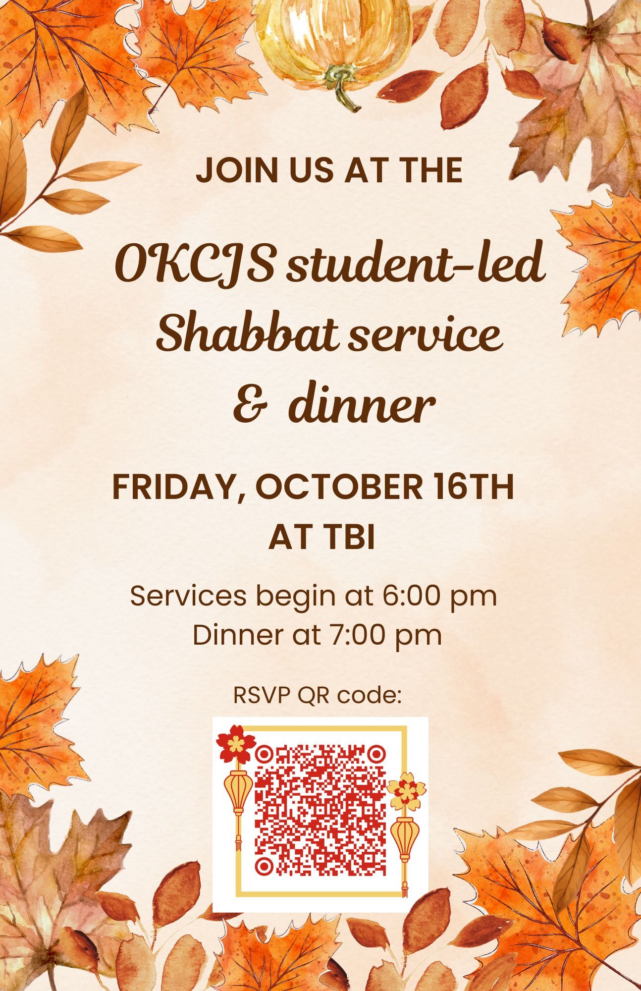 OKCJS Student-Led Shabbat Services