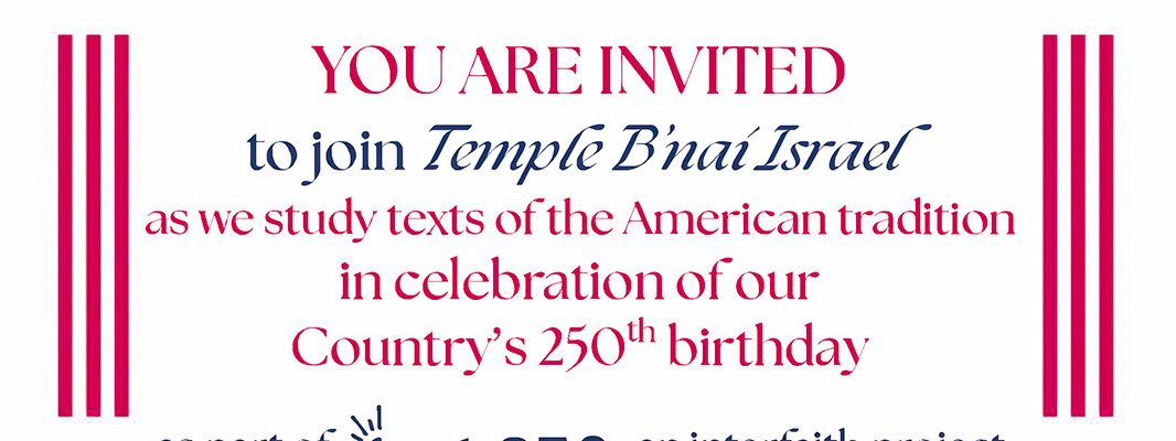Faith 250, Shabbat Study with Temple B'nai Israel